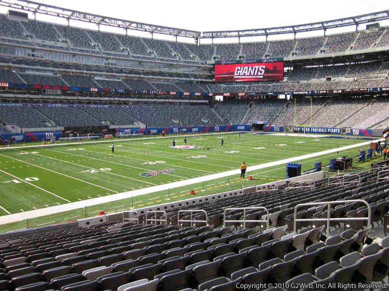 Seat view from section 117 at Metlife Stadium, home of the New York Jets
