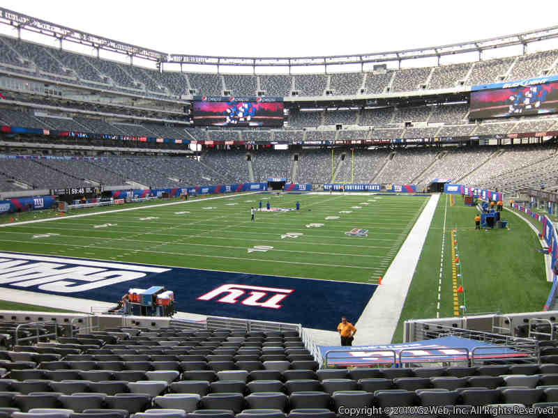 Seat view from section 123 at Metlife Stadium, home of the New York Giants