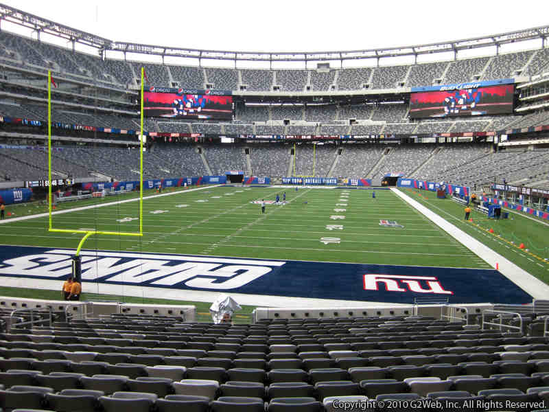Seat view from section 124 at Metlife Stadium, home of the New York Giants