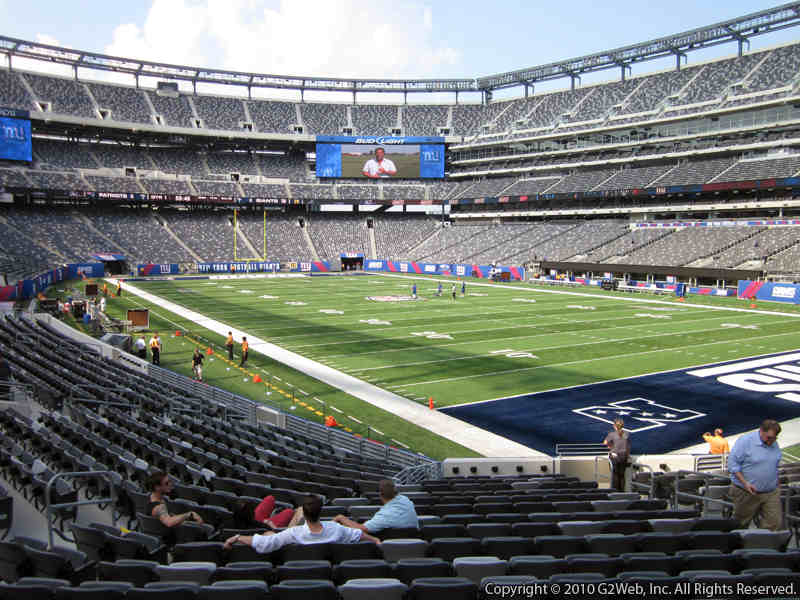 Seat view from section 131 at Metlife Stadium, home of the New York Giants