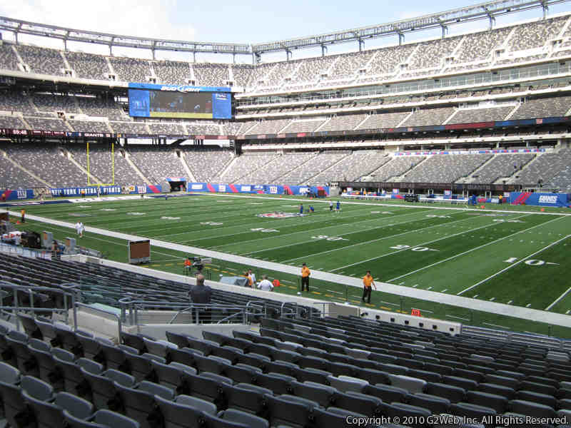 Seat view from section 134 at Metlife Stadium, home of the New York Giants