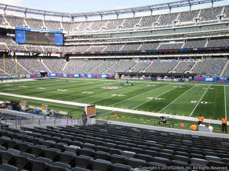 Seat view from section 135 at Metlife Stadium, home of the New York Jets