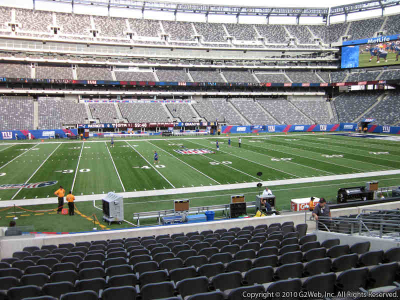 Seat view from section 140 at Metlife Stadium, home of the New York Jets