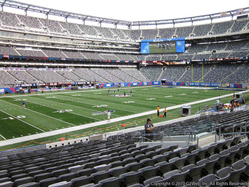 Seat view from section 143 at Metlife Stadium, home of the New York Giants