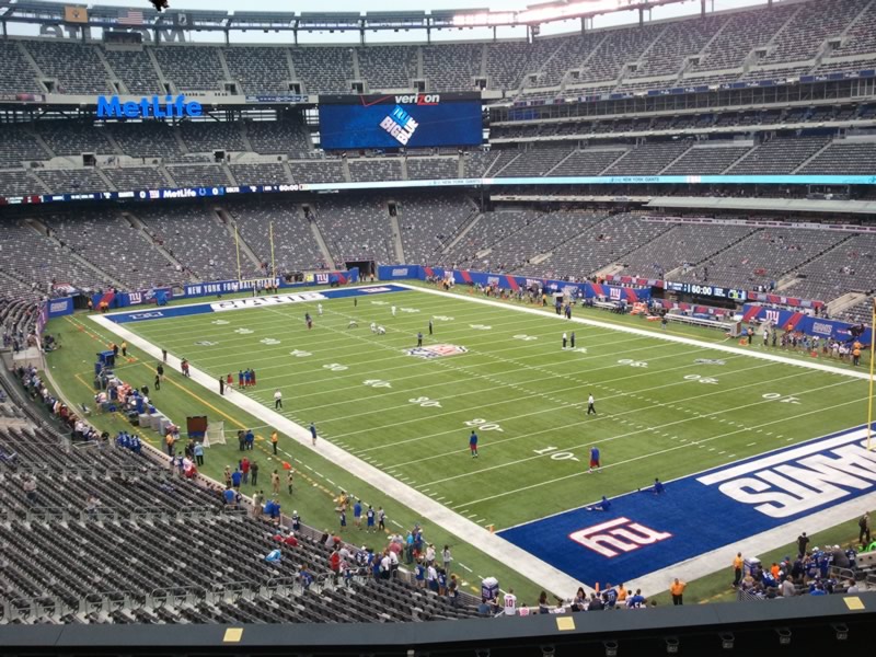 Seat view from section 206 at Metlife Stadium, home of the New York Jets
