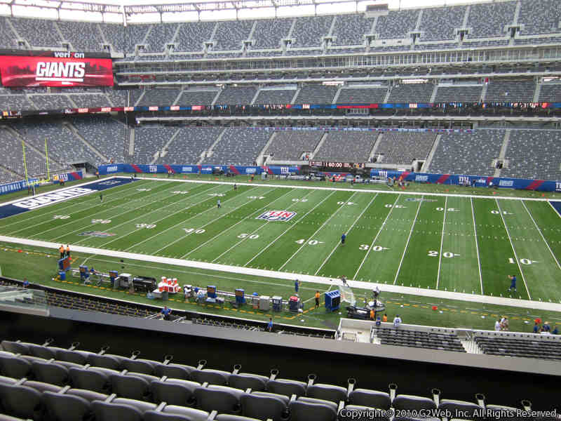 Seat view from section 211 at Metlife Stadium, home of the New York Jets
