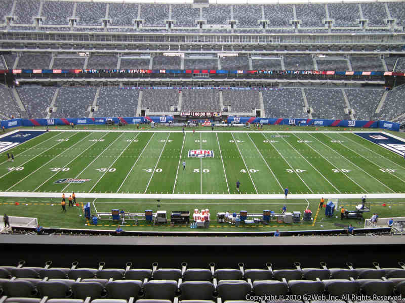 Seat view from section 213 at Metlife Stadium, home of the New York Giants