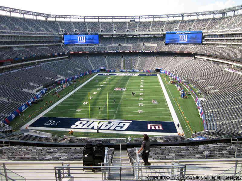 Seat view from section 225B at Metlife Stadium, home of the New York Giants
