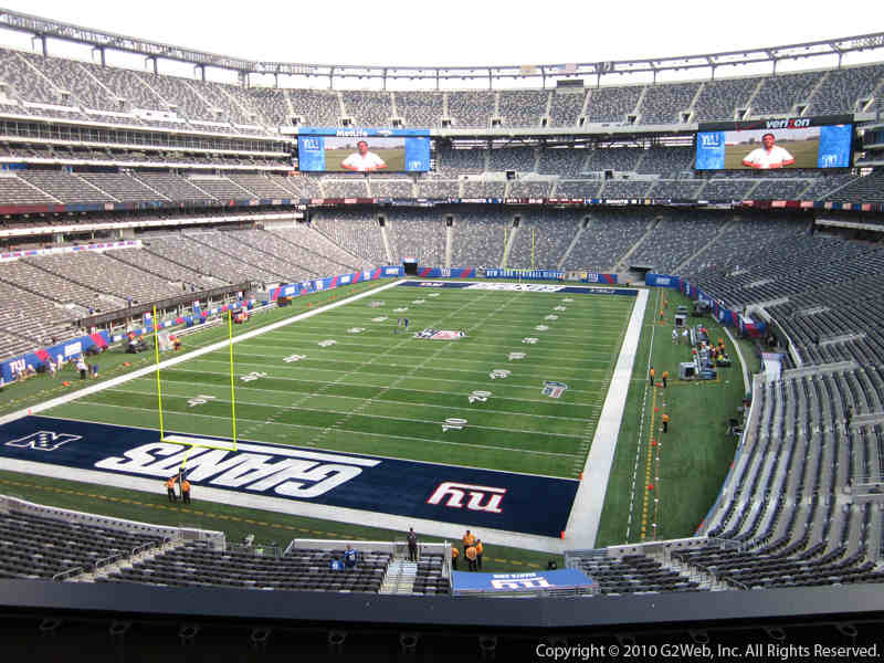 Seat view from section 248 at Metlife Stadium, home of the New York Giants