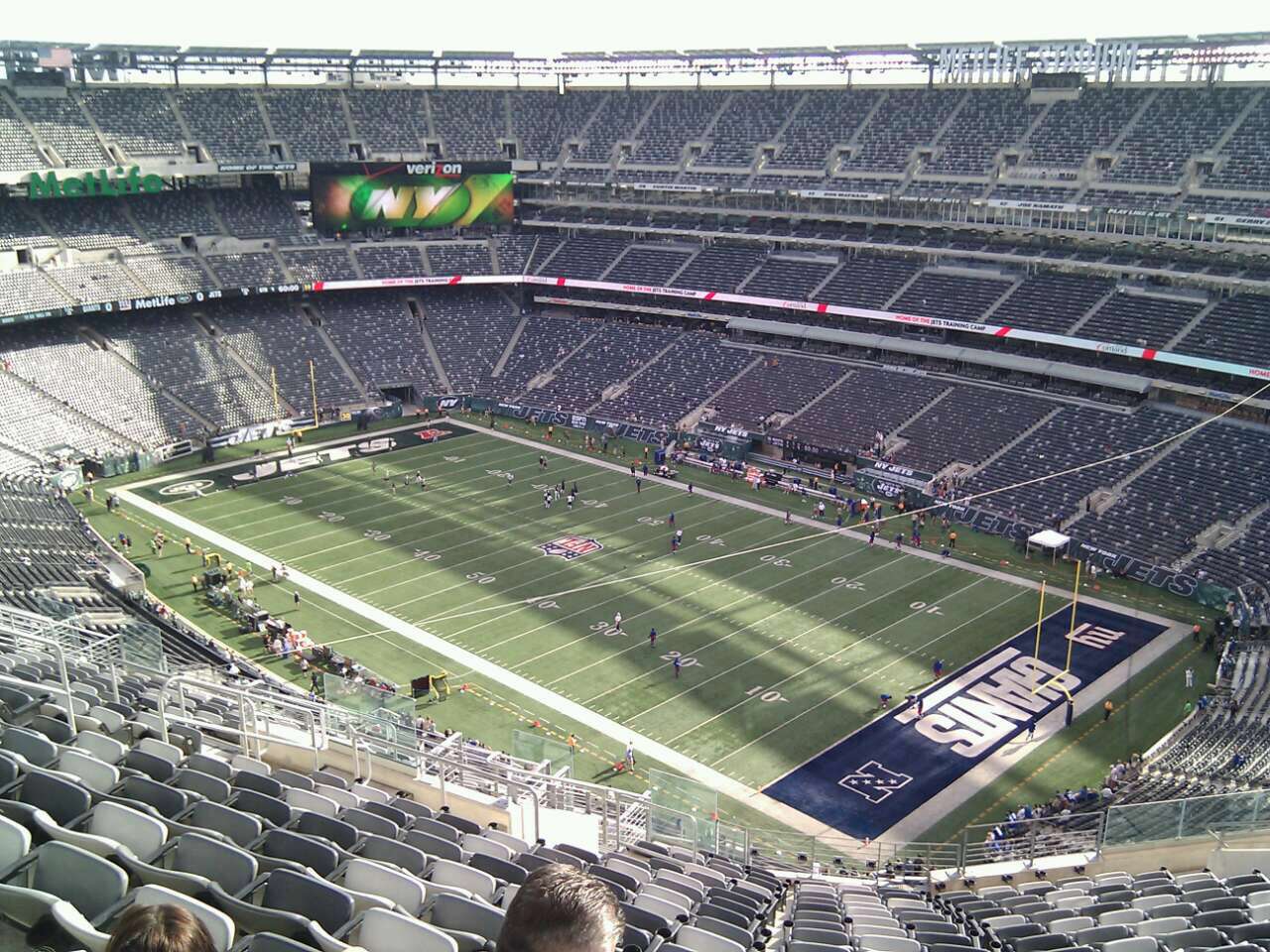 Seat view from section 307 at Metlife Stadium, home of the New York Jets