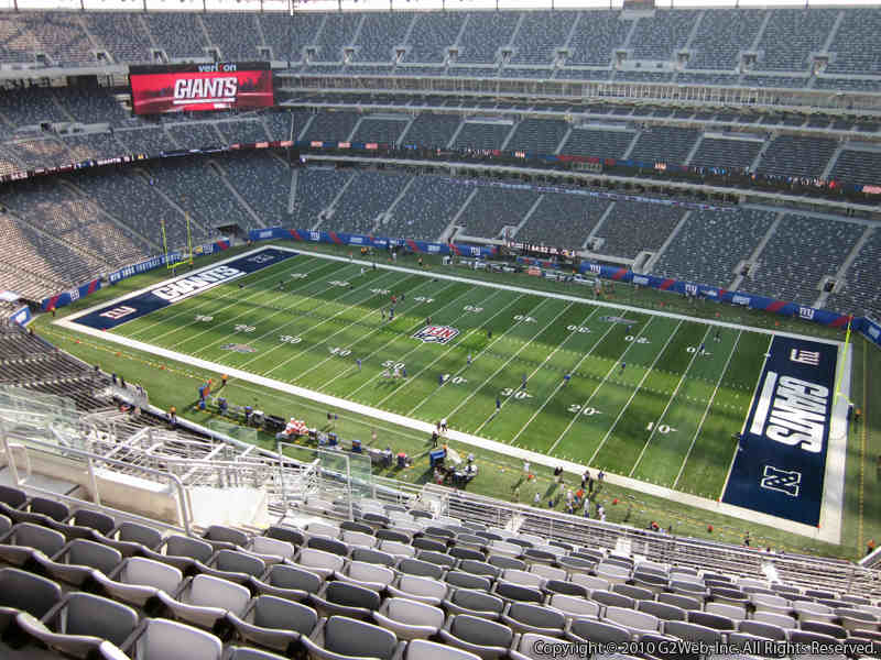 Seat view from section 310 at Metlife Stadium, home of the New York Giants