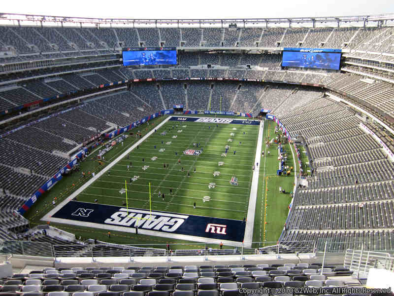 Seat view from section 324 at Metlife Stadium, home of the New York Giants