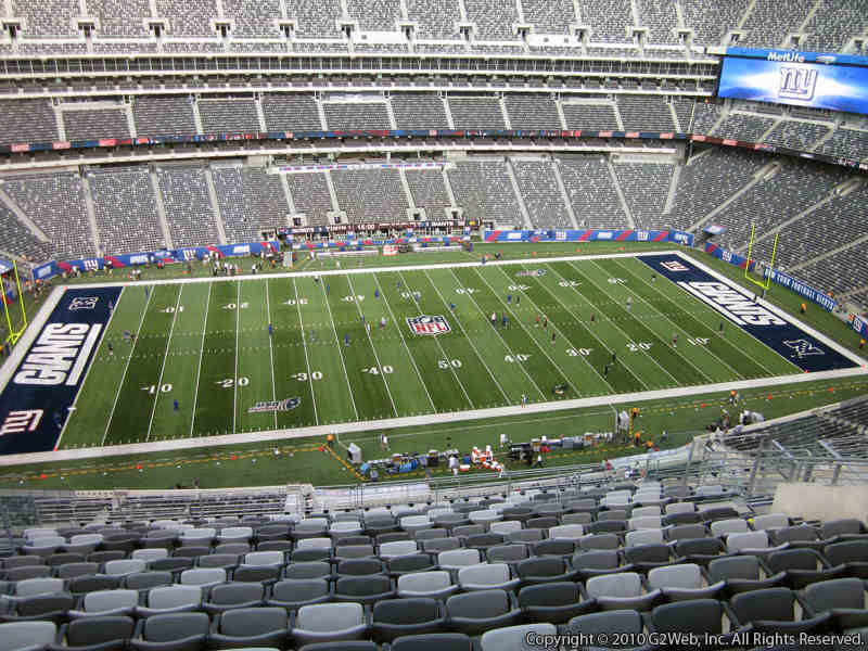 Seat view from section 340 at Metlife Stadium, home of the New York Jets