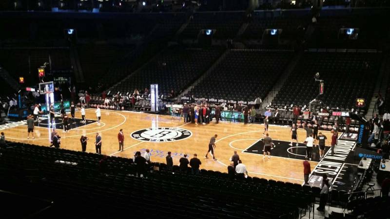 Seat view from Section 122 at the Barclays Center, home of the Brooklyn Nets