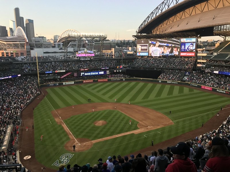 Panorama of T-Mobile Park in Seattle, Washington. Home of the Seattle Mariners.