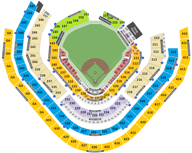SunTrust Park Seating Chart, Views and Reviews Atlanta Braves