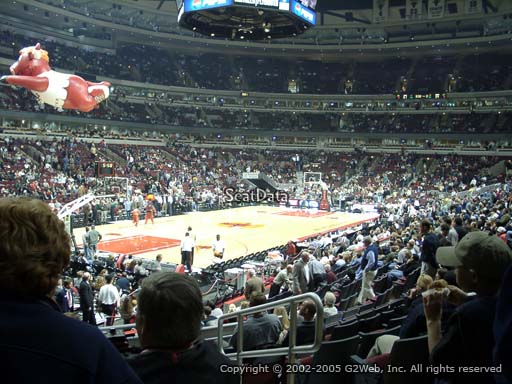 Seat view from section 104 at the United Center, home of the Chicago Bulls