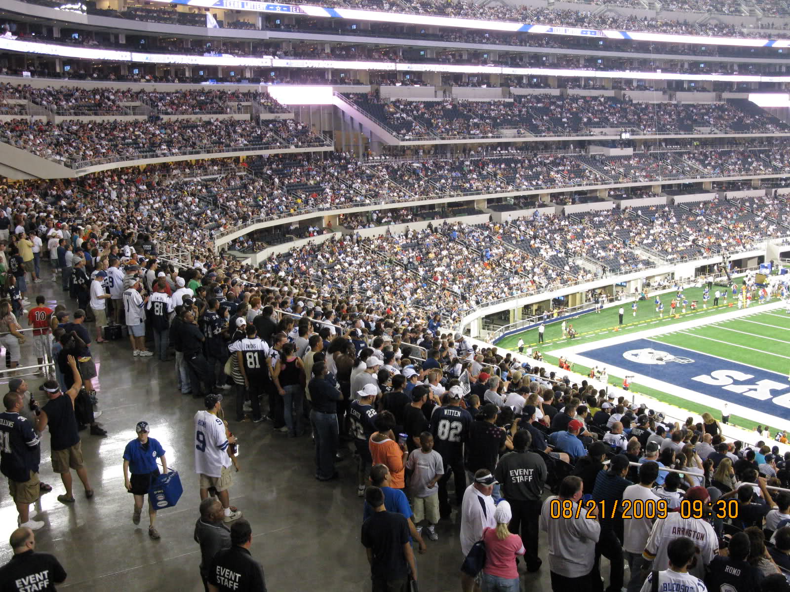 View from the Party Pass Area at AT&T Stadium, home of the Dallas Cowboys