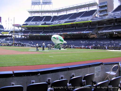 Seat view from section 8 at Petco Park, home of the San Diego Padres