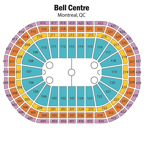 Bell Centre Seating Chart, Views and Reviews Montreal Canadiens
