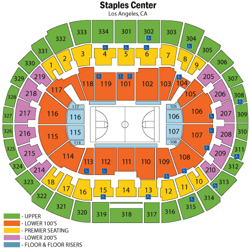 Staples Center Seating Chart, Views and Reviews Los Angeles Clippers