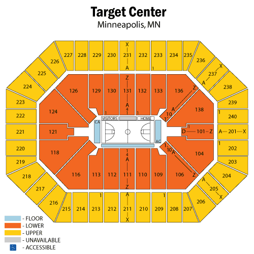Target Center Seating Chart, Views and Reviews Minnesota Timberwolves