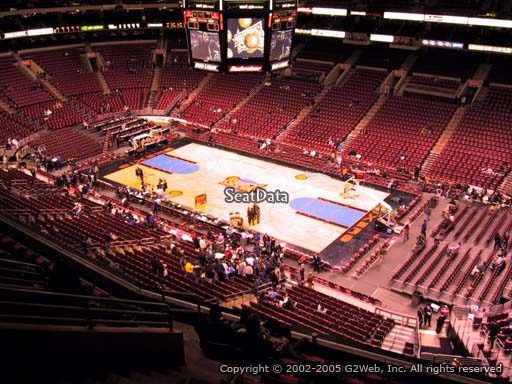 Seat view from section 204 at the Wells Fargo Center, home of the Philadelphia 76ers