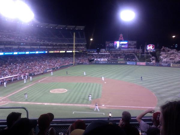 Seat view from section 335 at Angel Stadium of Anaheim, home of the Los Angeles Angels of Anaheim