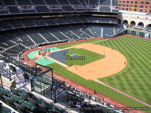 Seat view from section 430 at Minute Maid Park, home of the Houston Astros