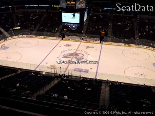 Seat view from section 339 at the Pepsi Center, home of the Colorado Avalanche