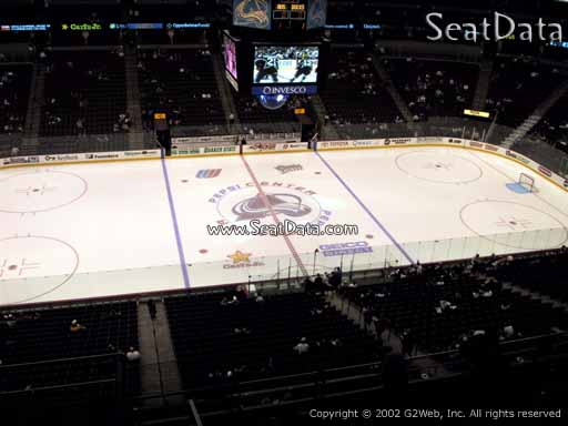 Seat view from section 344 at the Pepsi Center, home of the Colorado Avalanche