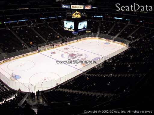 Seat view from section 351 at the Pepsi Center, home of the Colorado Avalanche