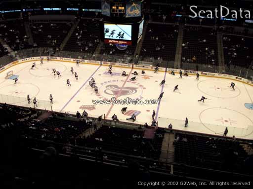 Seat view from section 380 at the Pepsi Center, home of the Colorado Avalanche
