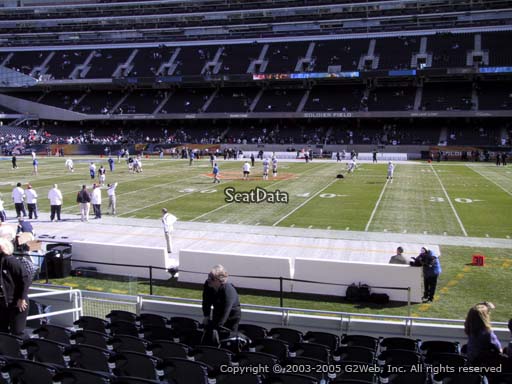 Seat view from section 134 at Soldier Field, home of the Chicago Bears