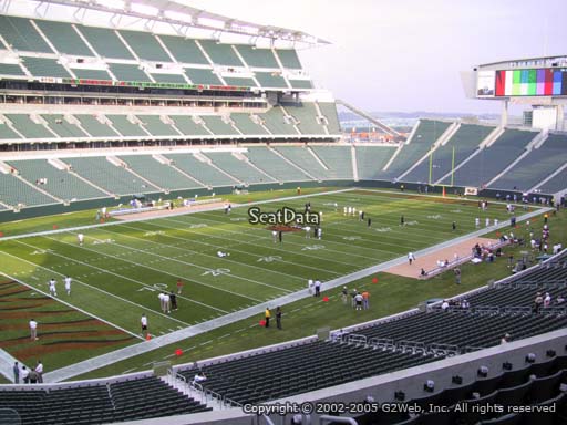 Seat view from section 217 at Paul Brown Stadium, home of the Cincinnati Bengals