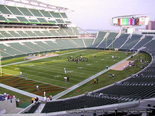 Seat view from section 219 at Paul Brown Stadium, home of the Cincinnati Bengals