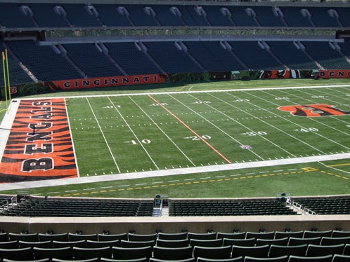 Seat view from section 245 at Paul Brown Stadium, home of the Cincinnati Bengals