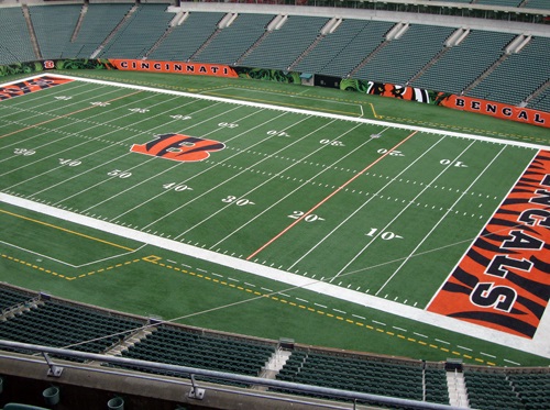 Seat view from section 305 at Paul Brown Stadium, home of the Cincinnati Bengals