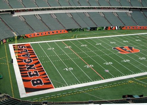 Seat view from section 315 at Paul Brown Stadium, home of the Cincinnati Bengals