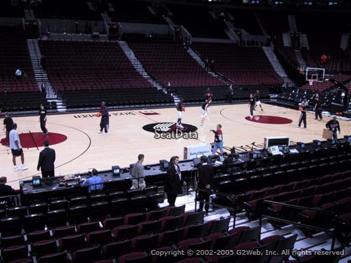 Seat view from section 102 at the Moda Center, home of the Portland Trail Blazers