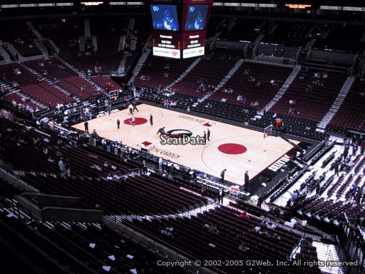 Seat view from section 228 at the Moda Center, home of the Portland Trail Blazers