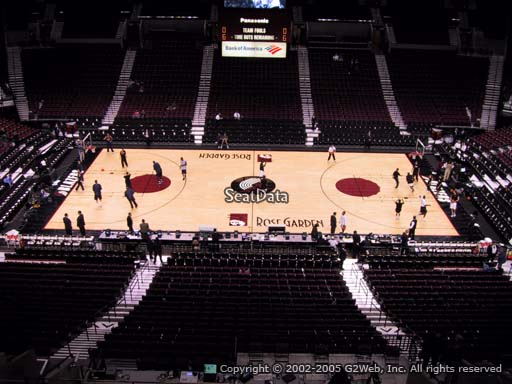 Seat view from section 301 at the Moda Center, home of the Portland Trail Blazers