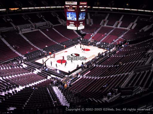 Seat view from section 306 at the Moda Center, home of the Portland Trail Blazers
