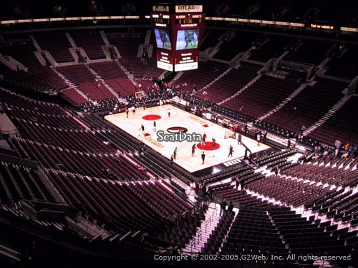 Seat view from section 313 at the Moda Center, home of the Portland Trail Blazers