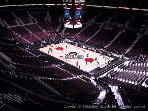 Seat view from section 314 at the Moda Center, home of the Portland Trail Blazers