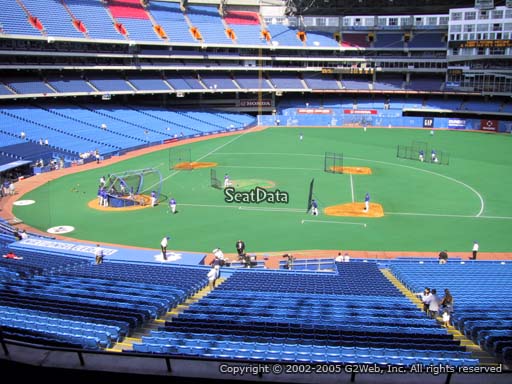 Seat view from section 219 at the Rogers Centre, home of the Toronto Blue Jays.