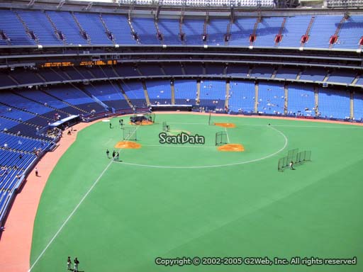 Seat view from section 507 at the Rogers Centre, home of the Toronto Blue Jays