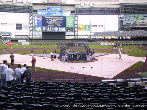 Seat view from section 118 at Miller Park, home of the Milwaukee Brewers