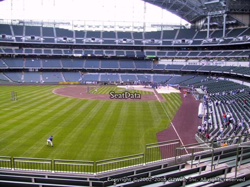 Seat view from section 234 at Miller Park, home of the Milwaukee Brewers
