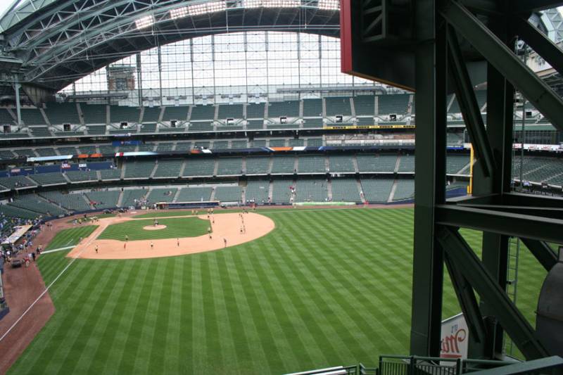 Seat view from section 302 at Miller Park, home of the Milwaukee Brewers